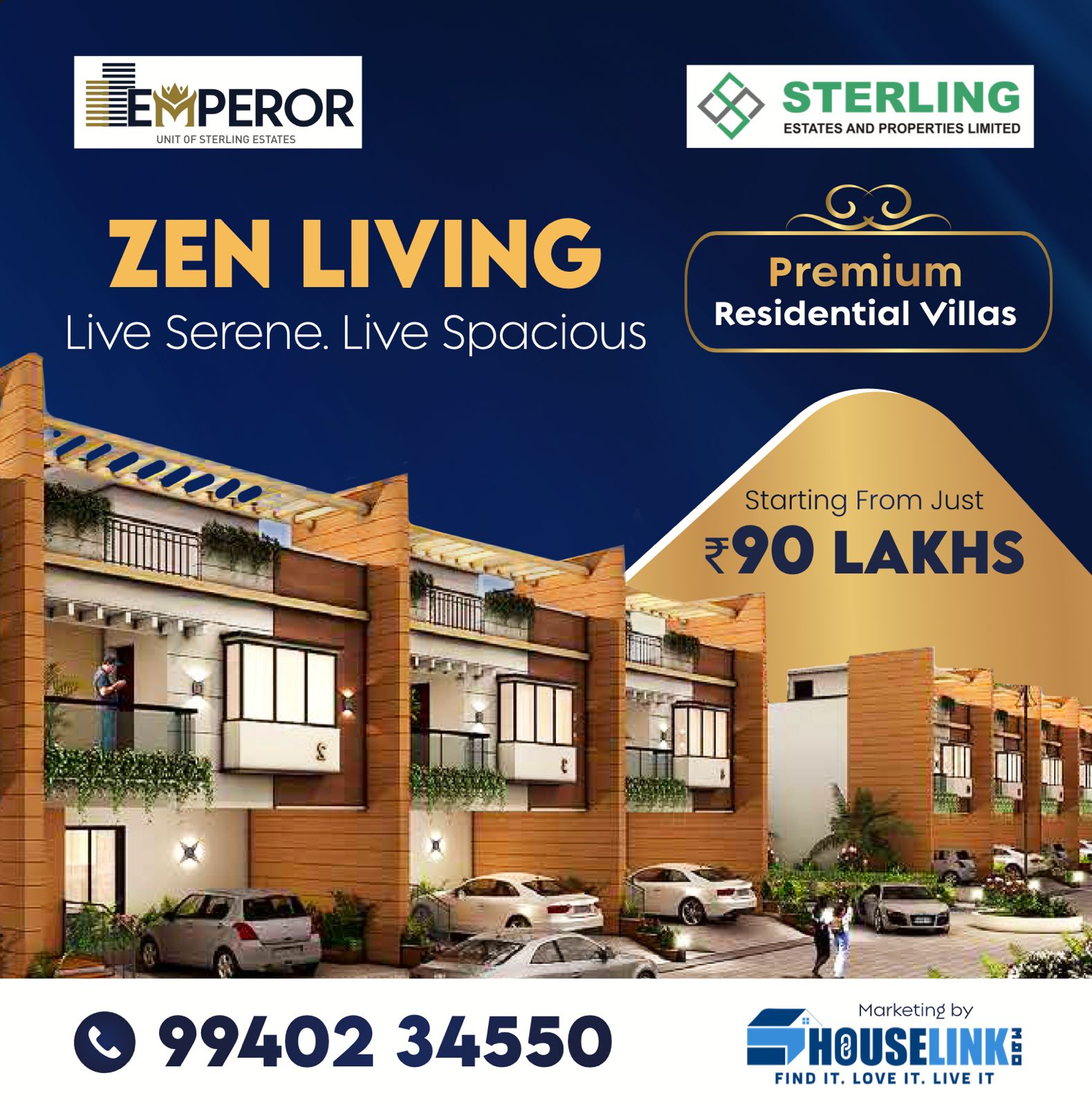 Sterling Emperier -OMR Thaiyur - 90 lakhs onwards Villas
